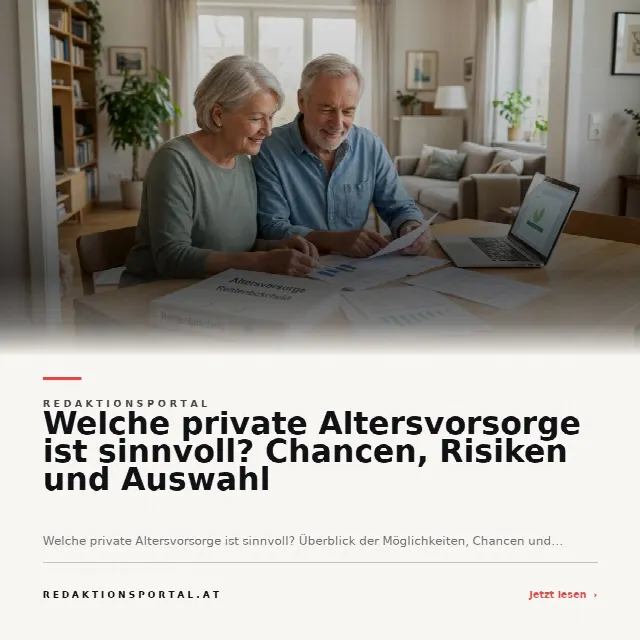 Share-Card fuer Welche private Altersvorsorge ist sinnvoll? Chancen, Risiken und Auswahl