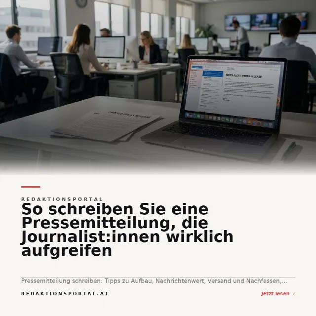 Share-Card fuer So schreiben Sie eine Pressemitteilung, die Journalist:innen wirklich aufgreifen