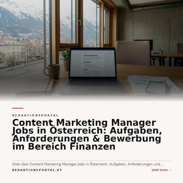 Share-Card fuer Content Marketing Manager Jobs in Österreich: Aufgaben, Anforderungen & Bewerbung im Bereich Finanzen