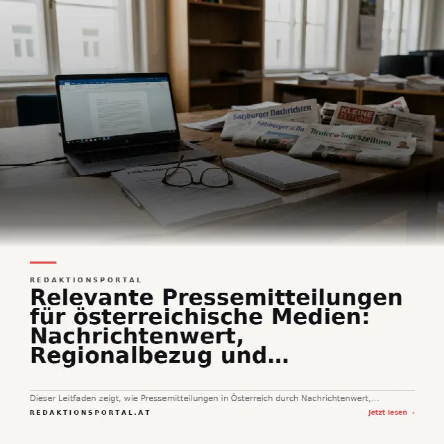 Share-Card fuer Relevante Pressemitteilungen für österreichische Medien: Nachrichtenwert, Regionalbezug und Aufbereitung