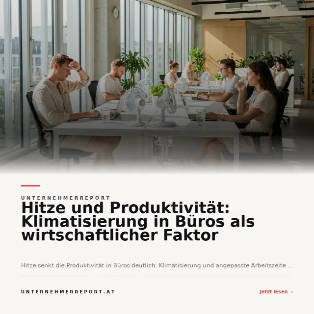 Share-Card fuer Arbeitsplätze im Hitzestress: Warum Klimatisierung in Büros entscheidend ist